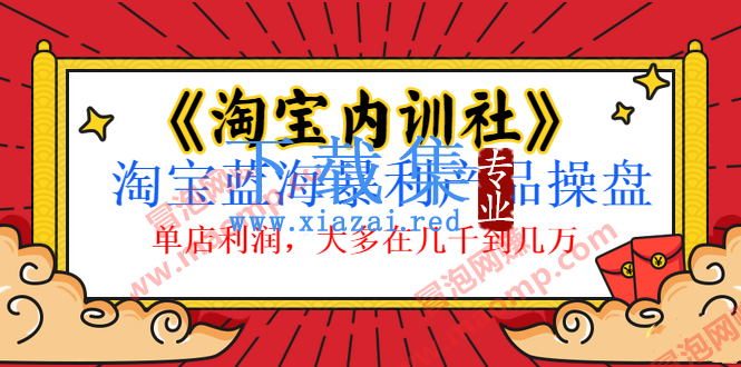 盗坤《淘宝内训社》淘宝蓝海暴利产品操盘内训视频教程，单店利润10000+