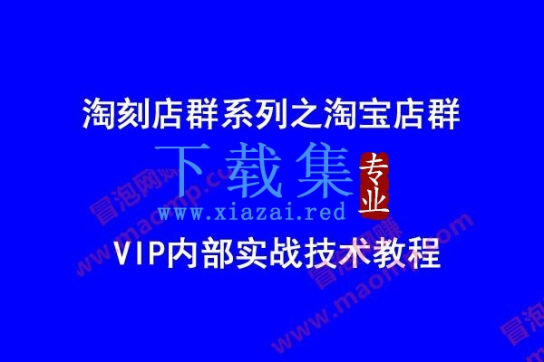 淘刻店群系列之淘宝店群VIP内部实战技术教程（附全套软件）