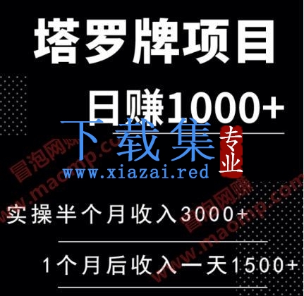 塔罗牌日赚1000+项目，勇哥实操半个月收入3000+，一个月后收入稳定在一天1500+（全套课程）