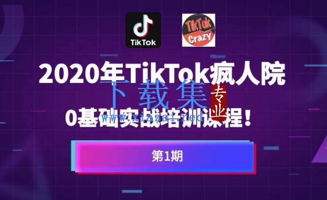 疯人院Tiktok海外版抖音零基础实战课程第1期，让你方位掌握TikTok基础运营方法