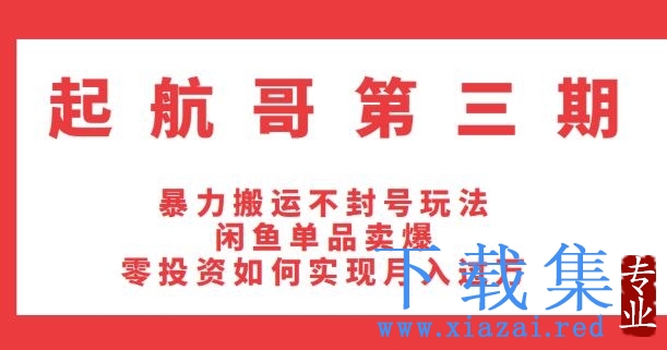 起航哥第三期：暴力搬运不封号玩法，闲鱼单品卖爆和零投资如何实现月入过万