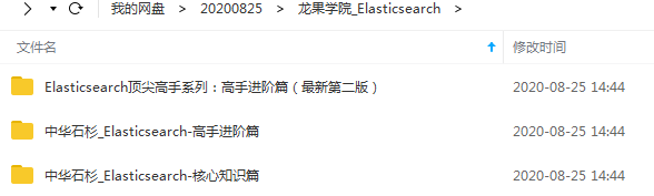 Elasticsearch顶尖高手系列：高手进阶篇（最新第二版）（包含快速入门篇+高手进阶第一版） 视频教程