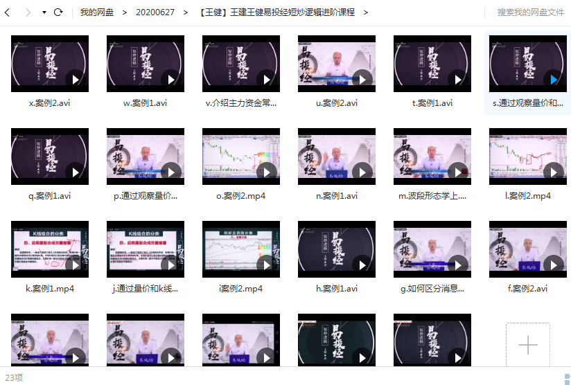 王健易投经短炒逻辑进阶课程