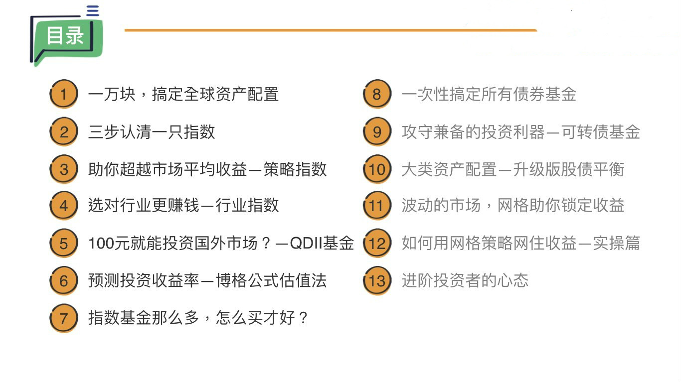 长投学堂基金进阶课程 13课 音频+文档