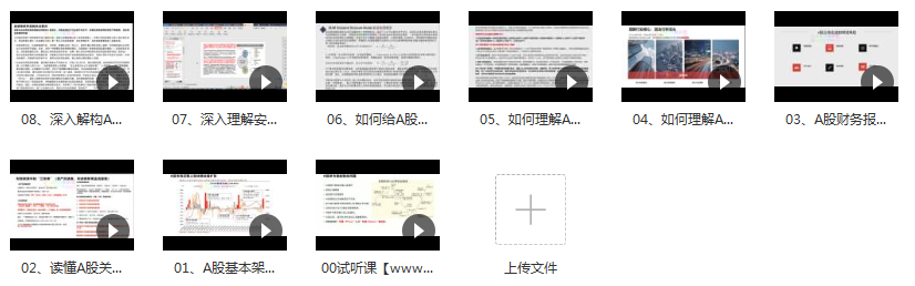 跟巴菲特学看上市公司财务报表 A股财报实战课
