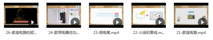 初中物理生活用电知识点专题辅导教学视频大全(6节课)