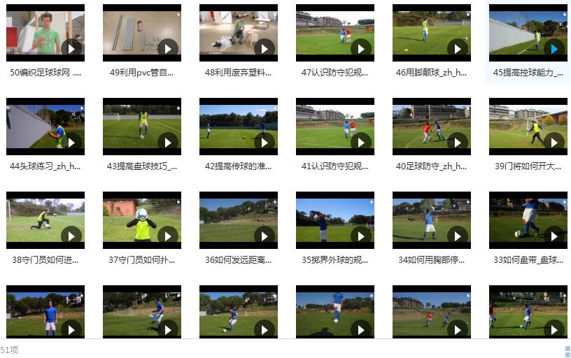 零基础学足球新手入门教学视频（51集）