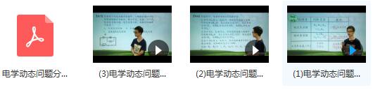 初中物理电学动态问题分析中考复习专题教学视频(宋泽穹)