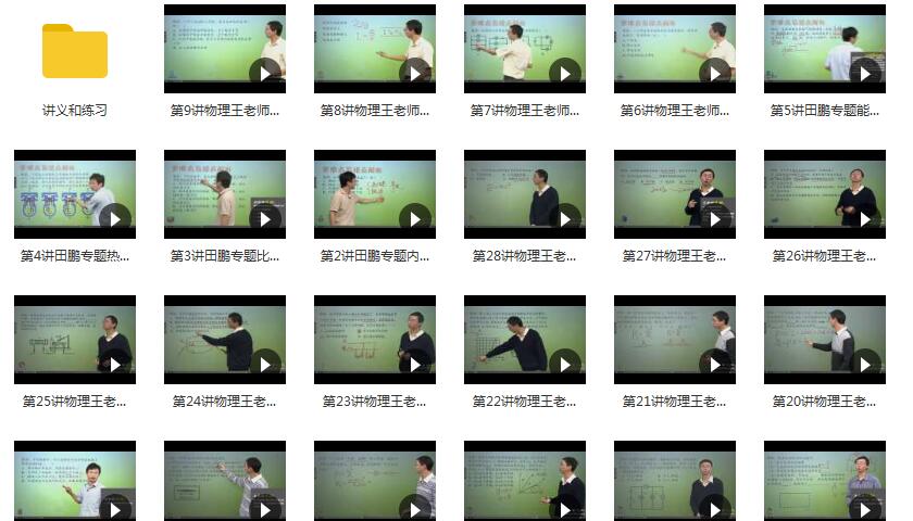 人教版初三物理同步课后复习提高课程(28讲)