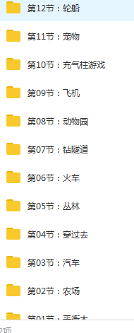19个月宝宝早教游戏训练课程视频全套（53集）
