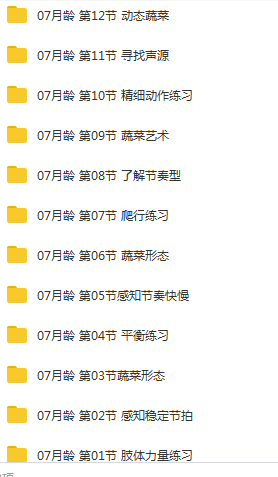 7个月宝宝早教训练课程视频全套（56集）