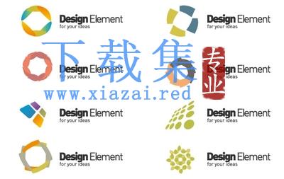 24个多种形状标志LOGO矢量素材