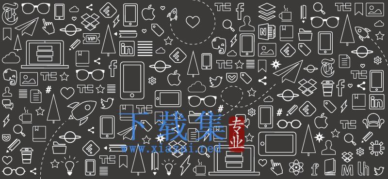 数字生命电子线条元素AI矢量图标