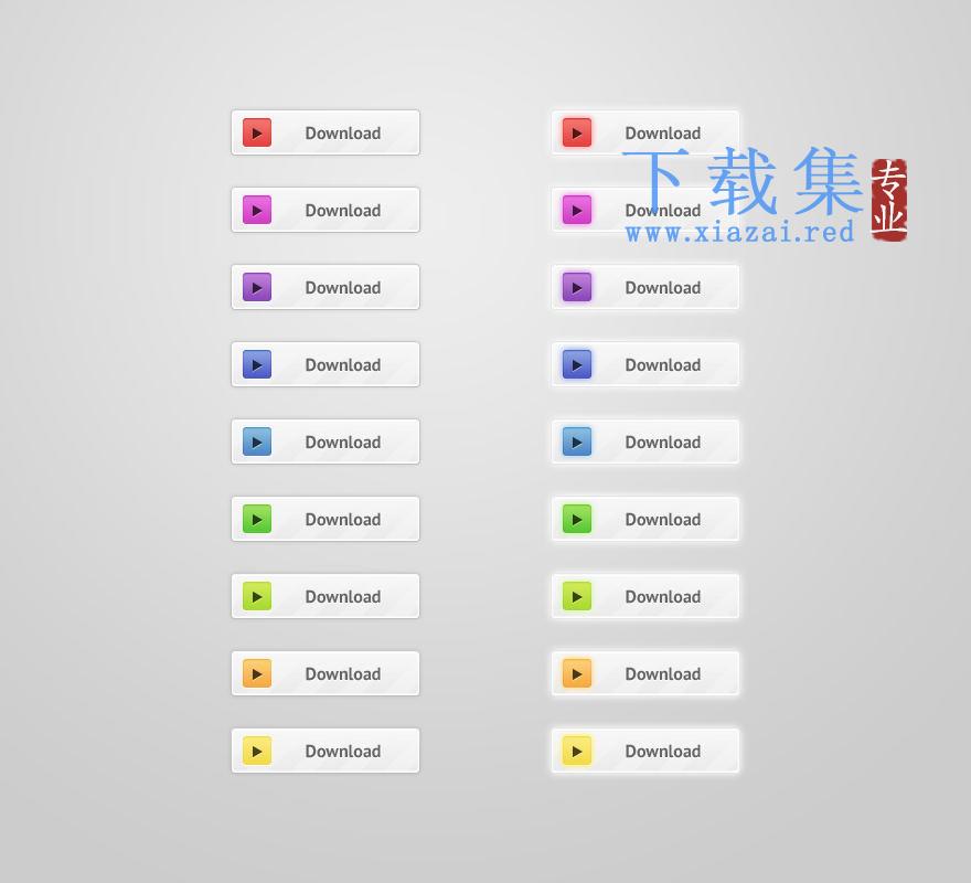 漂亮的网页下载图标PSD分层模板