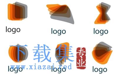 混合色多重影子LOGO标志集EPS矢量素材