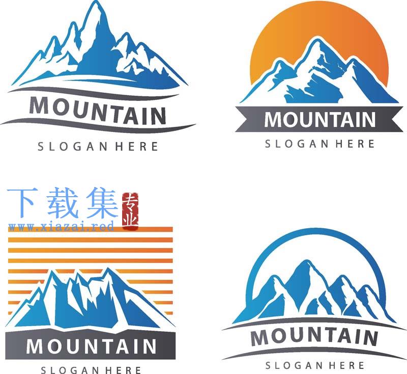 大山形状LOGO矢量标志图标