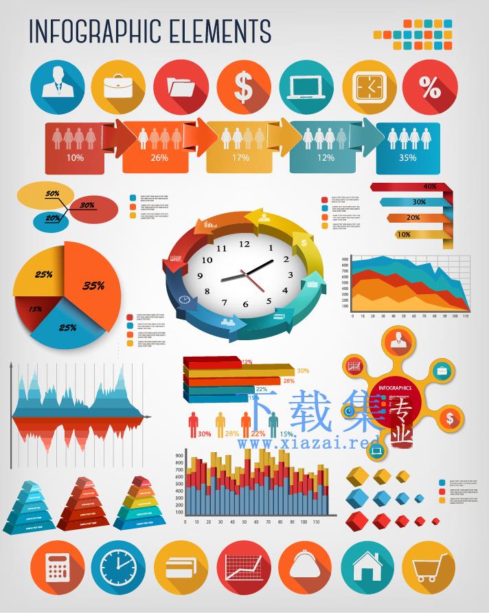 商业业务图表信息EPS矢量图标