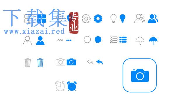 苹果iOS7风格图标AI矢量元素