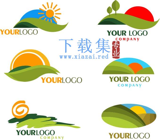 适合旅游项目的日出LOGO标志EPS矢量素材