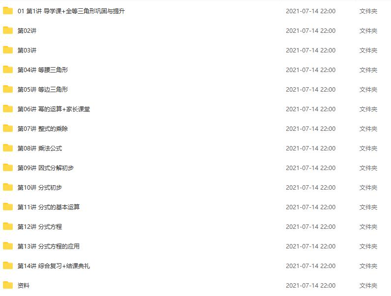 2021年暑假课程初二数学箐英班 朱韬