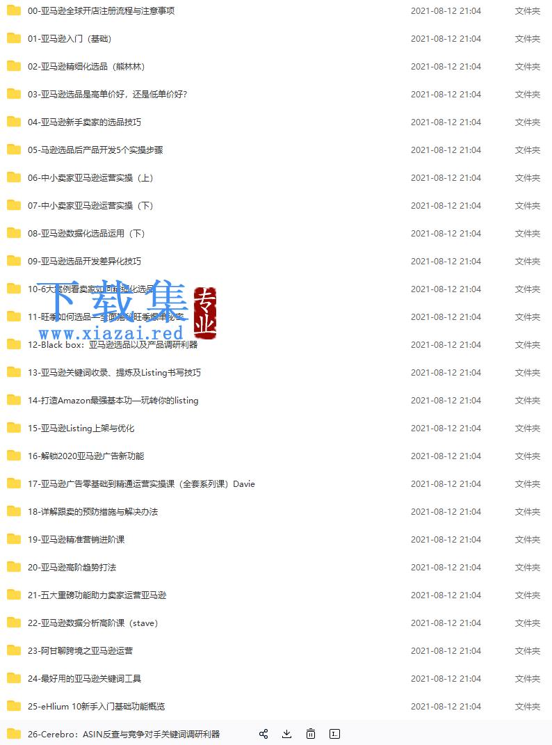 亚马逊入门到精通培训课程：带你从零一步步学习操作亚马逊平台 (26套)合集
