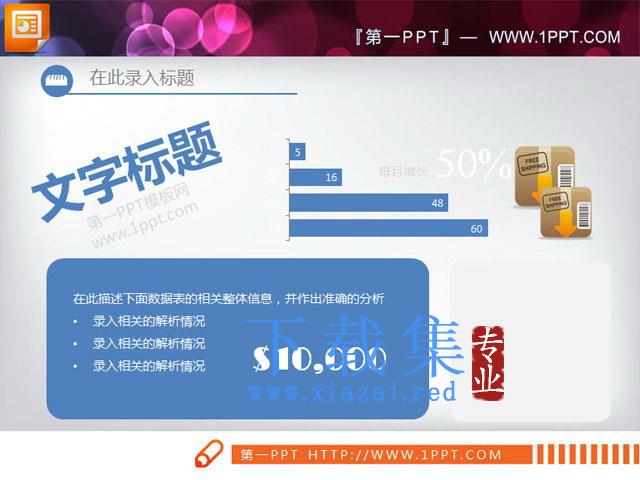 销售业绩分析PPT说明模板