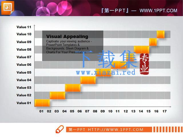 一张精美的PowerPoint甘特图模板下载