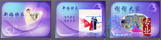 高贵浪漫典雅梦幻紫色婚礼PPT模板 第2张 高贵浪漫典雅梦幻紫色婚礼PPT模板 第2张