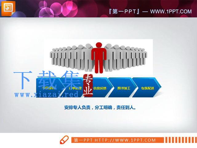 3d立体箭头PowerPoint流程图