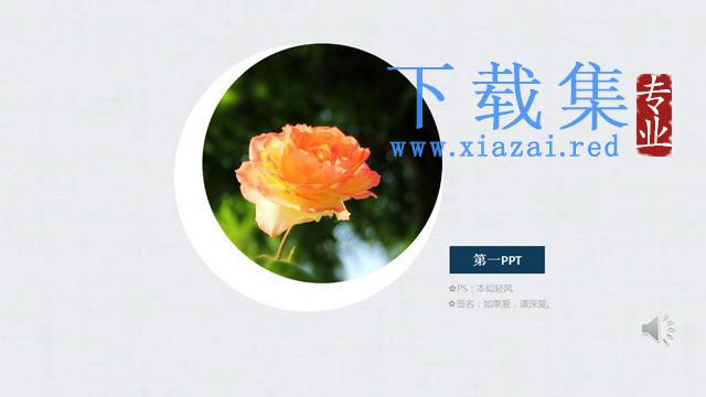 带背景音乐的花儿动态植物背景PPT模板