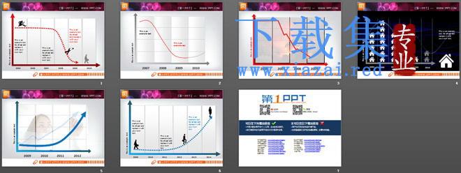 六张实用的PPT曲线图模板打包下载 第2张 六张实用的PPT曲线图模板打包下载 第2张