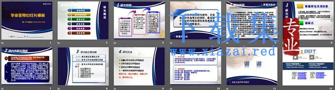蓝色经典风格的研究生毕业答辩PPT模板 第2张 蓝色经典风格的研究生毕业答辩PPT模板 第2张