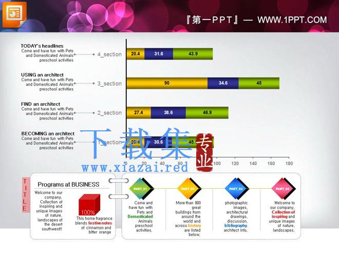50张精美的数据分析PPT图表下载