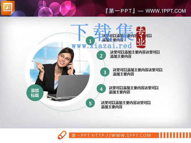 绿色扁平化商业融资计划书PPT图表