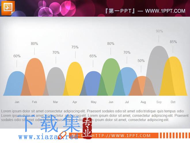国外彩色清新PPT图表免费下载