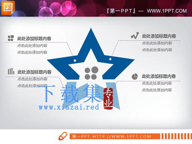 蓝色商业融资计划书PPT图表