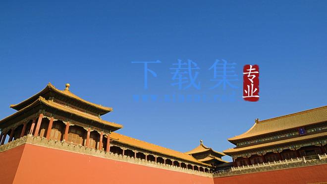 10张中国古建筑PPT背景图片