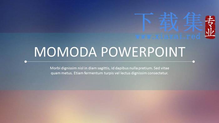紫色渐变iOS风格商务PPT模板免费下载