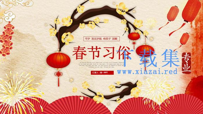 中国春节传统习俗介绍PPT下载