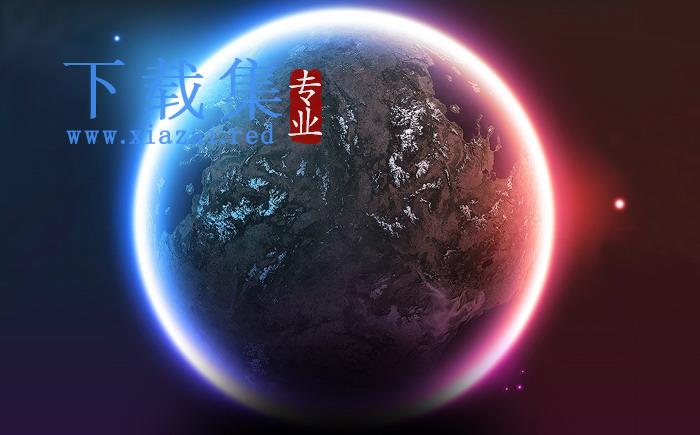 唯美星球幻灯片背景图片