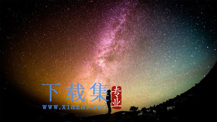 五张唯美星空PPT背景图片集合