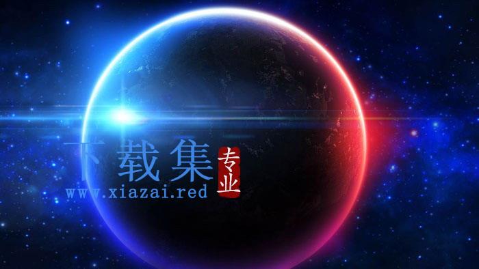 三张炫酷星空星球PPT背景图片