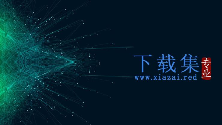 三张科技感的绿色点线PPT背景图片