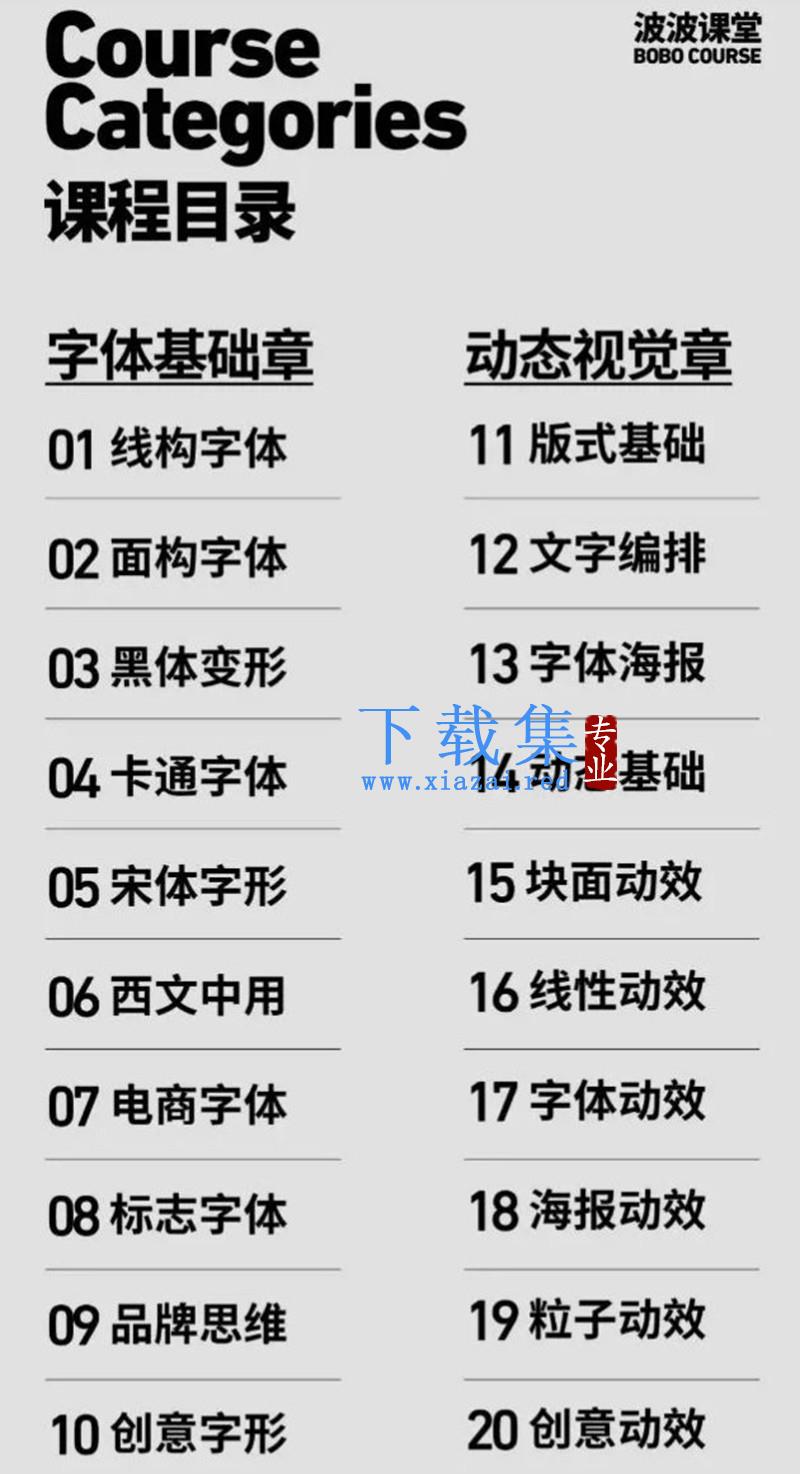 波波课堂动效字体第3期，字体基础与动态视觉