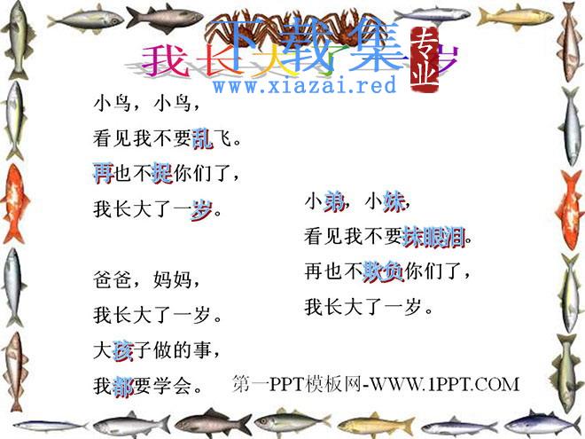 我长大了一岁ppt教学课件下载