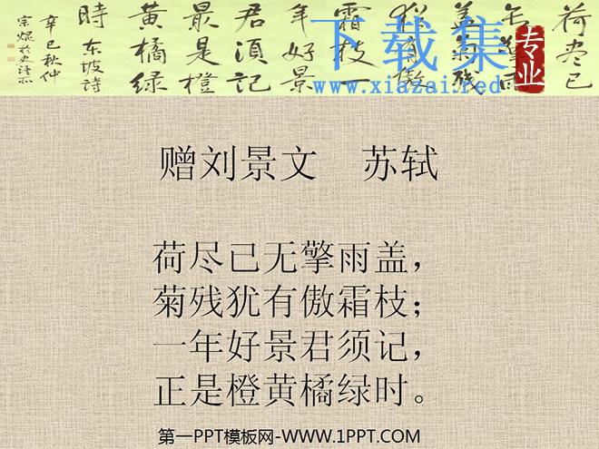 《赠刘景文》PPT教学课件下载2