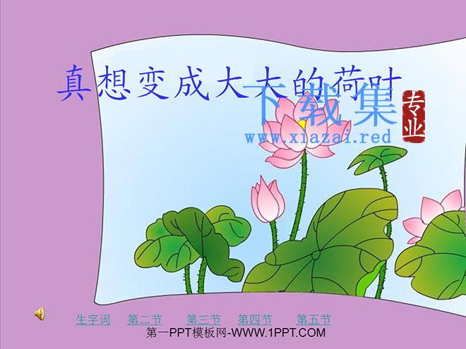 《真想变成大大的荷叶》PPT课件