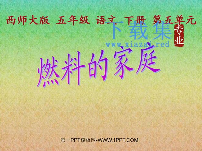 《燃料的家庭》PPT课件
