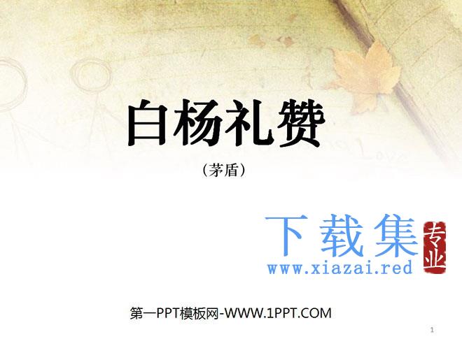 《白杨礼赞》PPT课件3