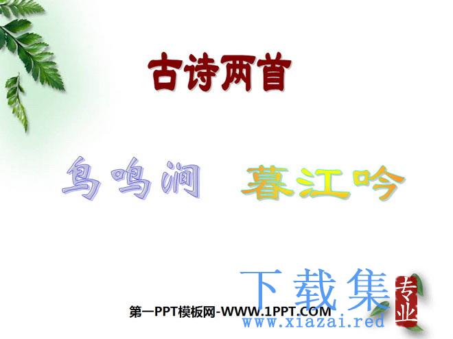 《鸟鸣涧》《暮江吟》PPT课件2